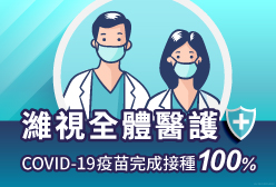 濰視全體醫護COVID-19疫苗完成接種100%