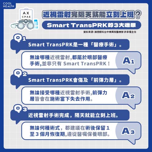近視雷射玩隔天就能立刻上班嗎